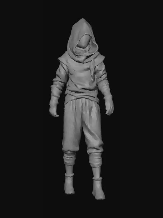 3D model for Maak voor mij een hood die over een roblox head komt, de hood moet een beetje duister zijn een beetje als een assasin