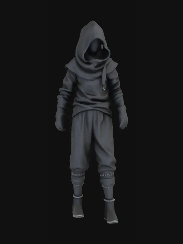 3D model for Maak voor mij een hood die over een roblox head komt, de hood moet een beetje duister zijn een beetje als een assasin