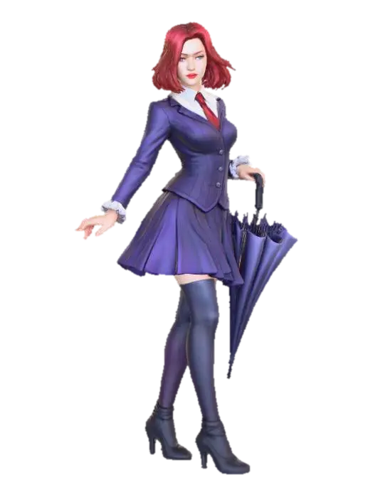 Umbrella Bella, #Halloween2025# 3D model, vytvořený pomocí AI