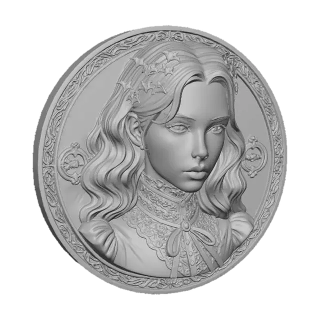 3D model for Nocturnal Elegance Coin, #Halloween2025#