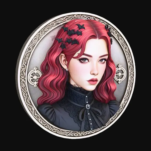 3D model for Nocturnal Elegance Coin, #Halloween2025#