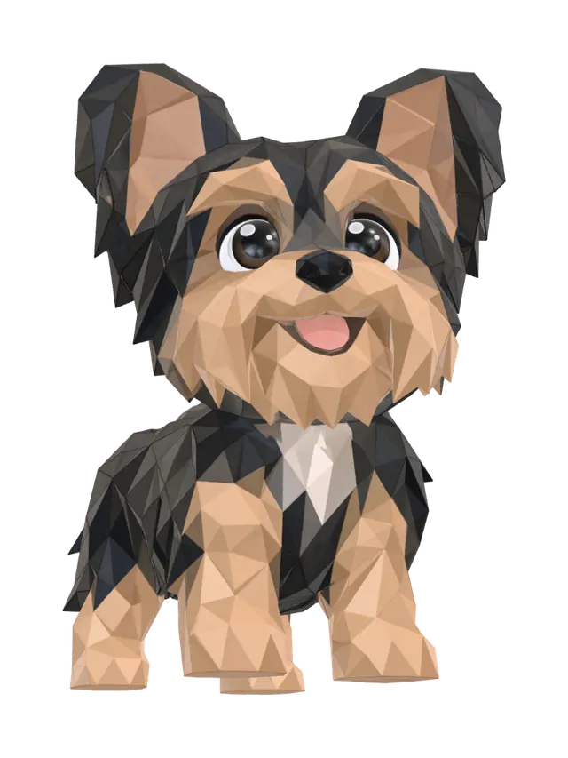 Brownie - Darkbrown 3D model, vytvořený pomocí AI