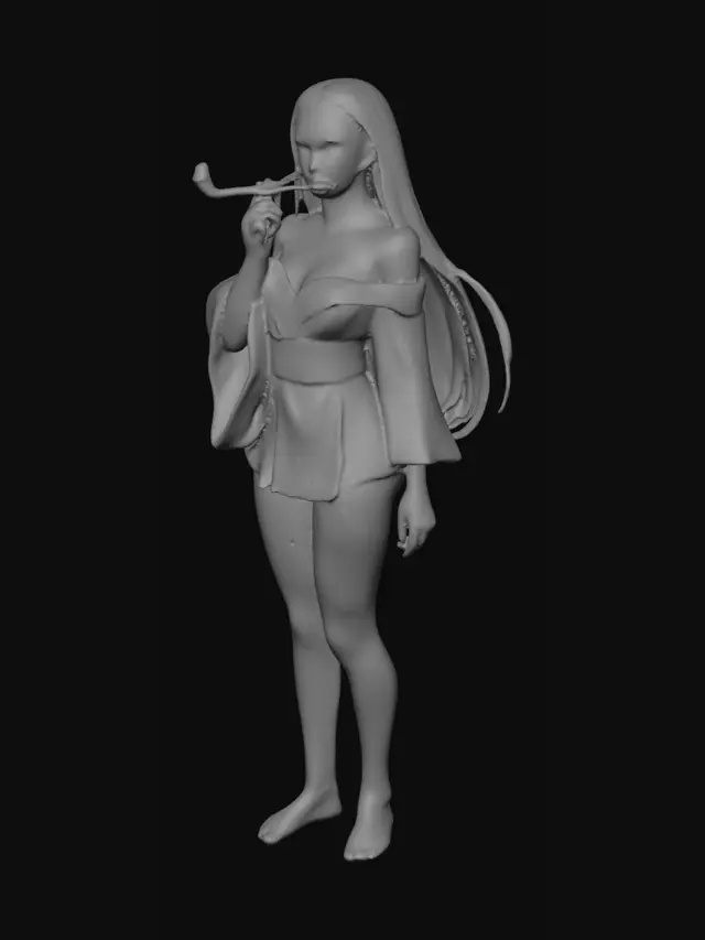 3D model for Dragon Lady in Red