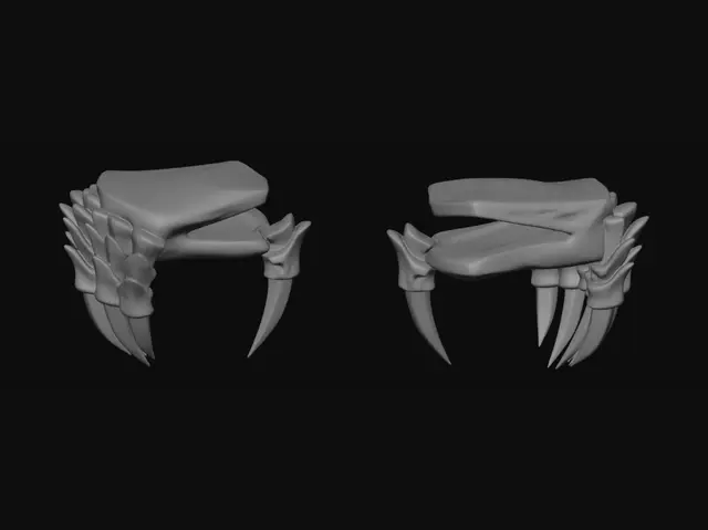 3D model for Crimson Fang Gauntlets