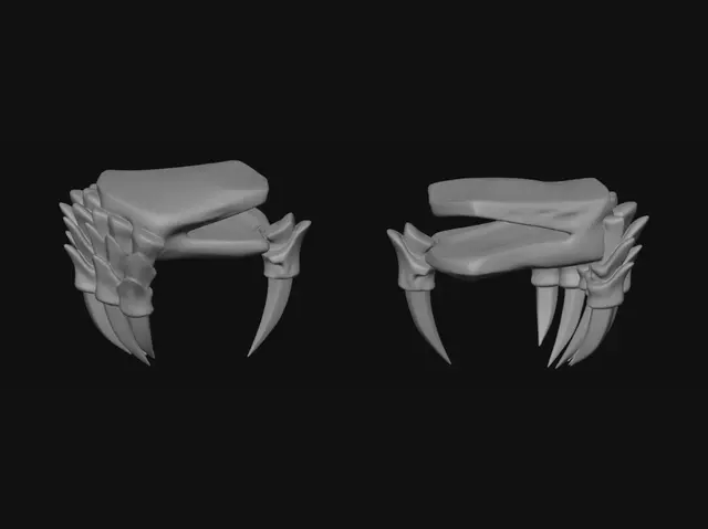 3D model for Crimson Fang Gauntlets