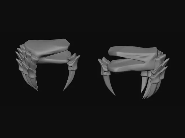 3D model for Crimson Fang Gauntlets