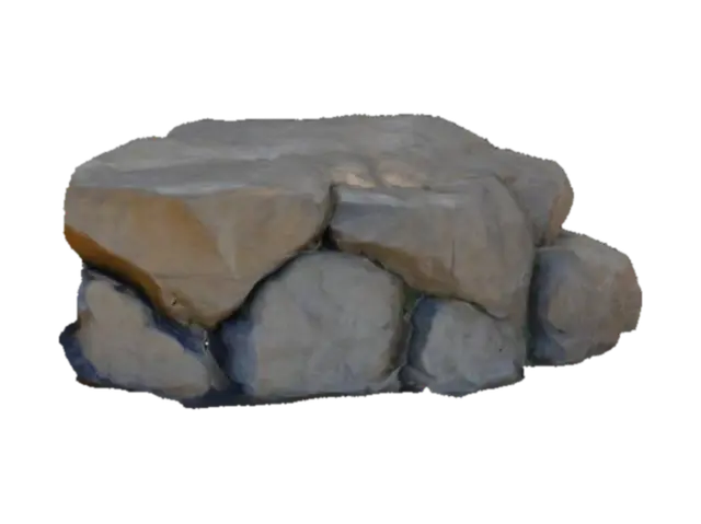 Rock wall - Ground 3D model, vytvořený pomocí AI