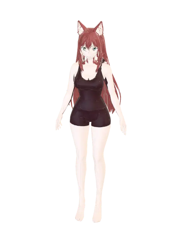 Raposinhaa - Redhead 3D model, vytvořený pomocí AI