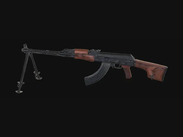 3D model for AK-47 Assault Rifle with Wood Stock and Bipod