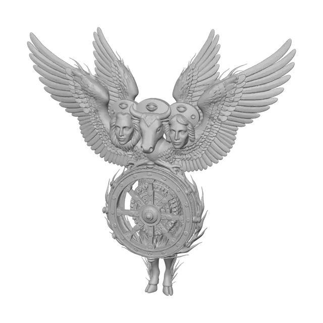 3D model for Winged Wheel of Fire