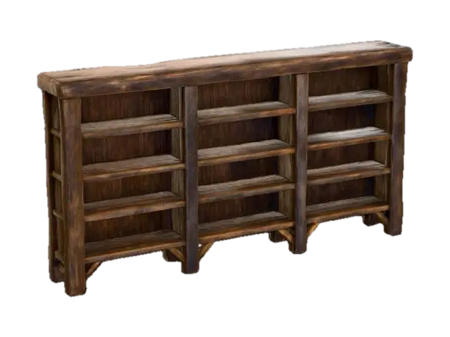 Libary book shelf - Academic 3D model, vytvořený pomocí AI