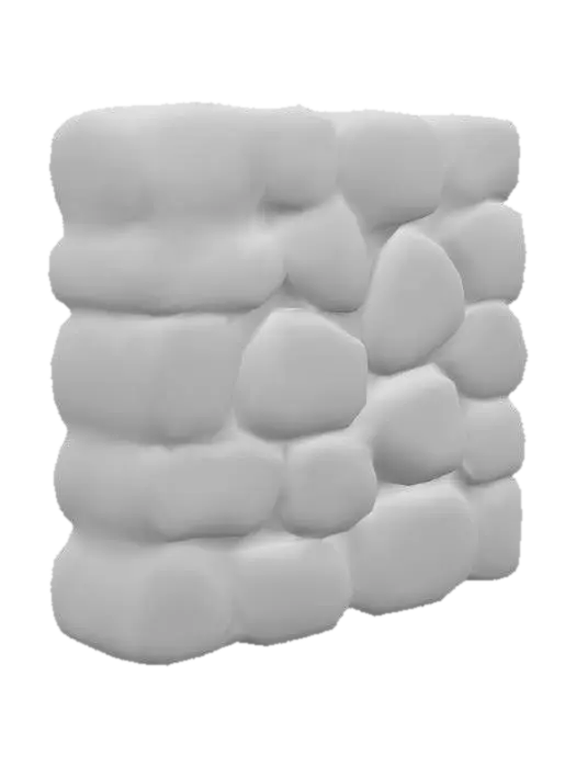 3D model for Stone_Wall, #PBR#