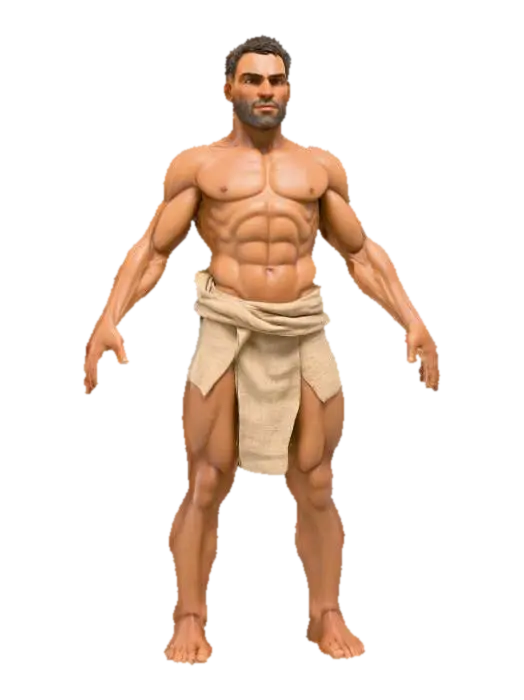 A_perfectly_sculpted__1027200502_generate - Masculine 3D model, vytvořený pomocí AI