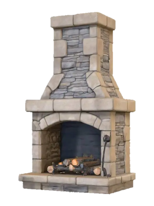 Stone_Fireplace_Warmt_1104022808_generate 3D model, vytvořený pomocí AI