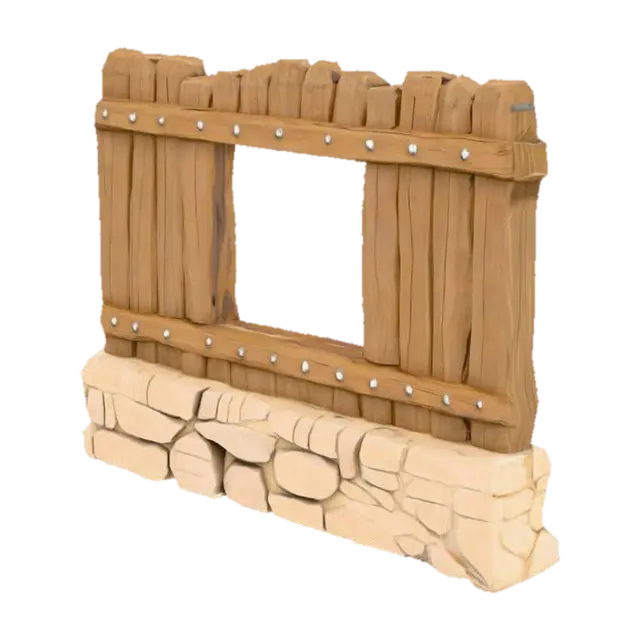 Medieval Window wall Frame 3D-model, gegenereerd door AI