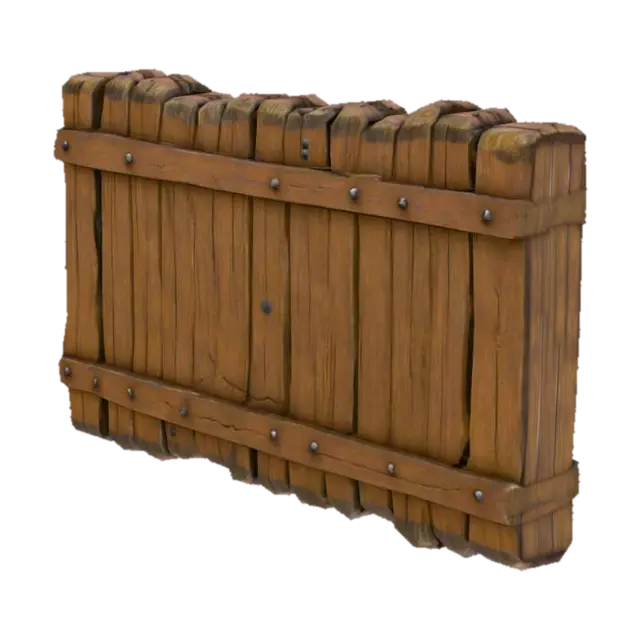 Wooden Barrier - Timber 3D model, vytvořený pomocí AI