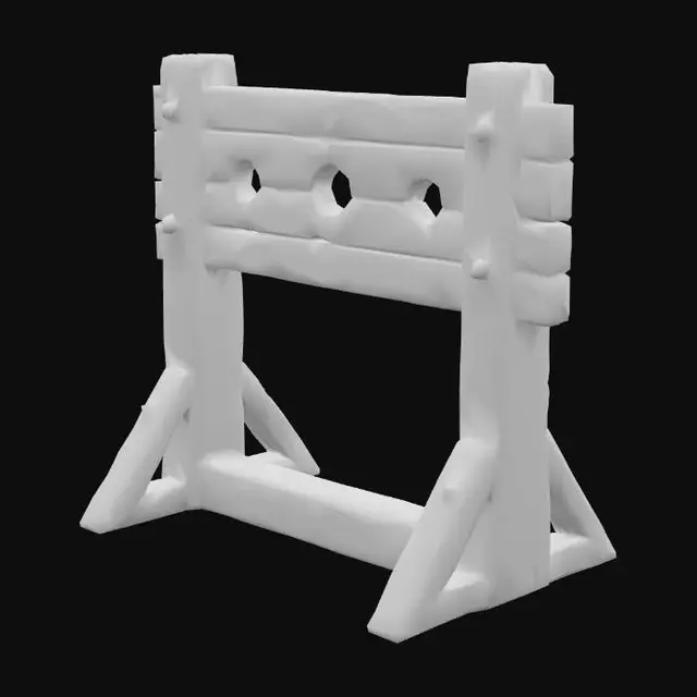3D model for Medieval stocks