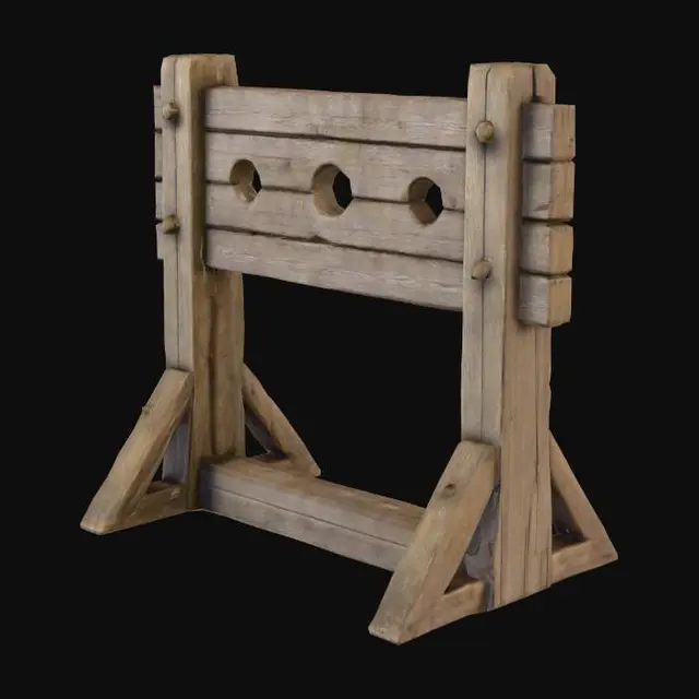 3D model for Medieval stocks