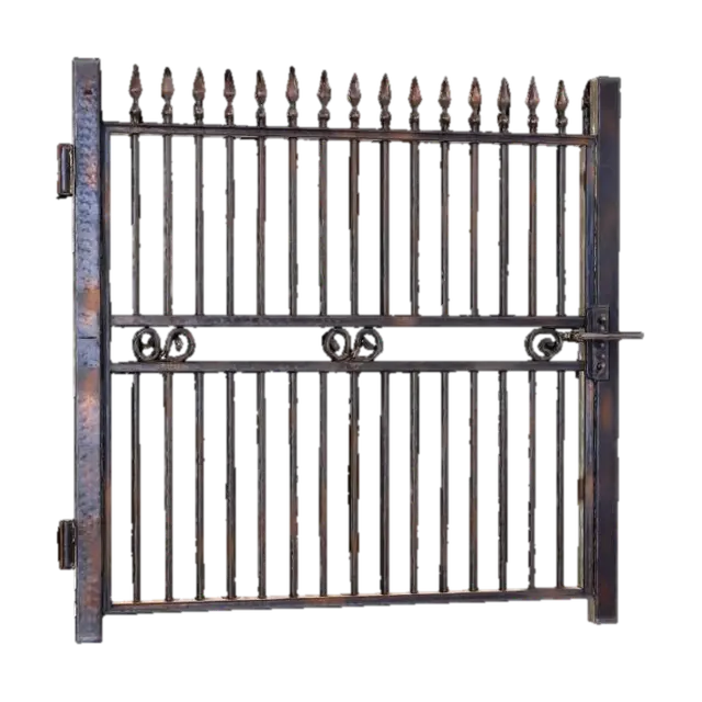 A sturdy, modular cemetery metal gate, designed to perfectly match the fence,… - Scrollwork-3D-modell, genererad av AI