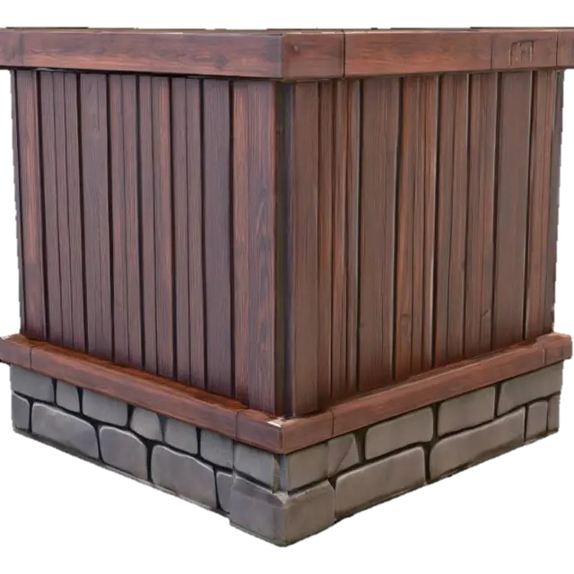 Wooden_Corner_Structu1 3D model, vytvořený pomocí AI