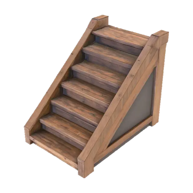 Wooden_Steps_Enigma_1 3D model, vytvořený pomocí AI