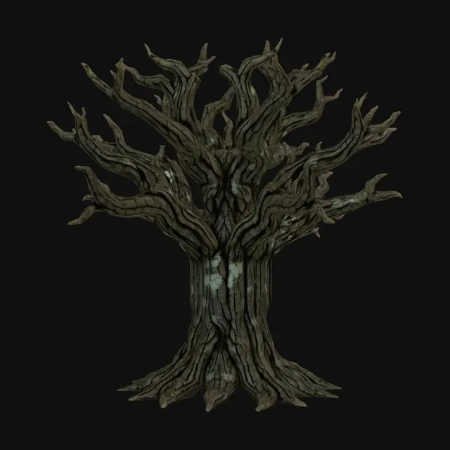 3D model for Big detailed oak_ save