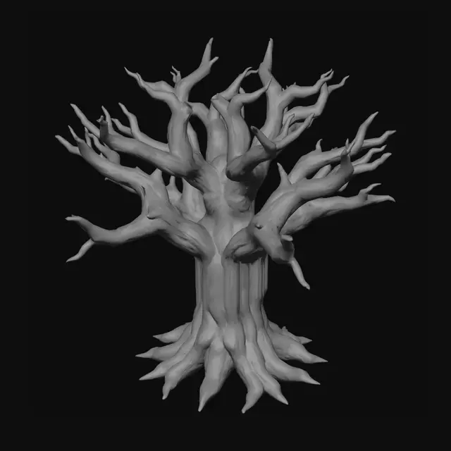 3D model for Big detailed oak_ save