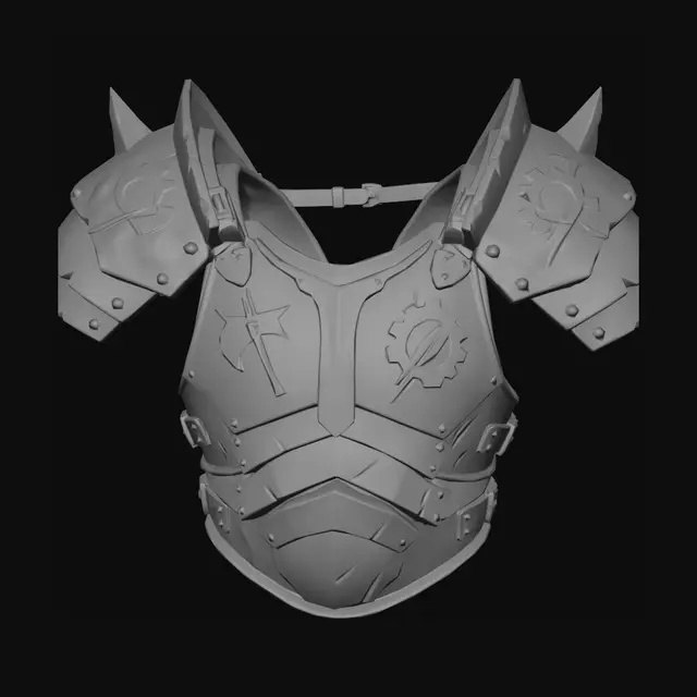 3D model for Orc_chest_armour_battle_leather