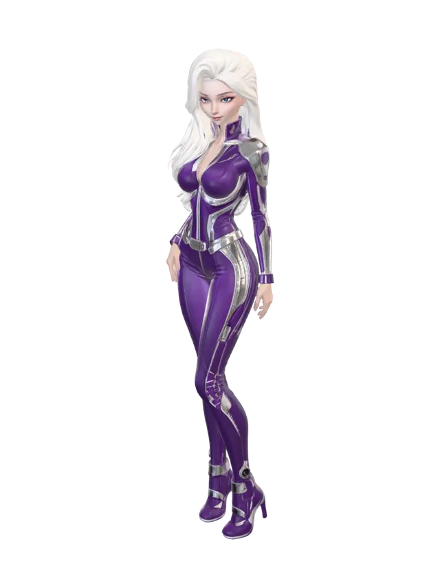 Violet Velocity 3D model, vytvořený pomocí AI