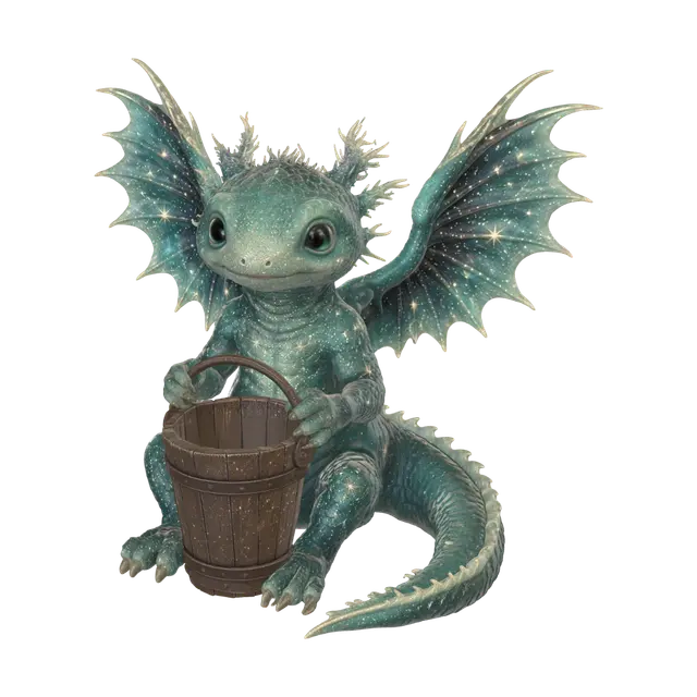 Axolotl - Fantasyworld 3D model, vytvořený pomocí AI