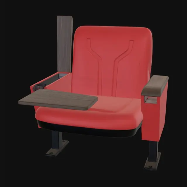3D model for Red theater seat with foldable desk