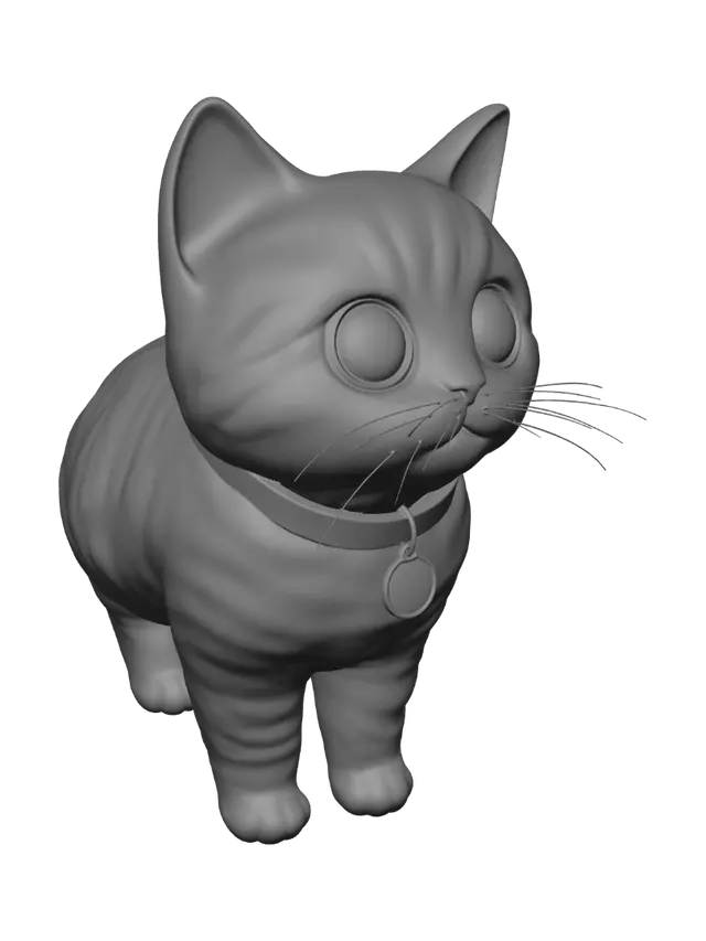 3D model for Big-Eyed Ginger Kitten
