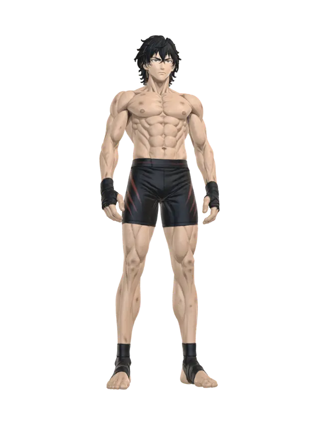 拳愿阿修罗 - Victory 3D model, vytvořený pomocí AI