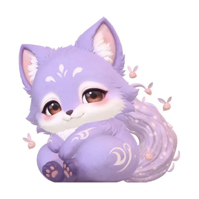Wisp - The Lavender Ember Fox - Emberfox AI 생성 3D 모델