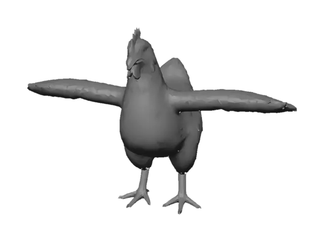 3D model for T-Pose Chicken