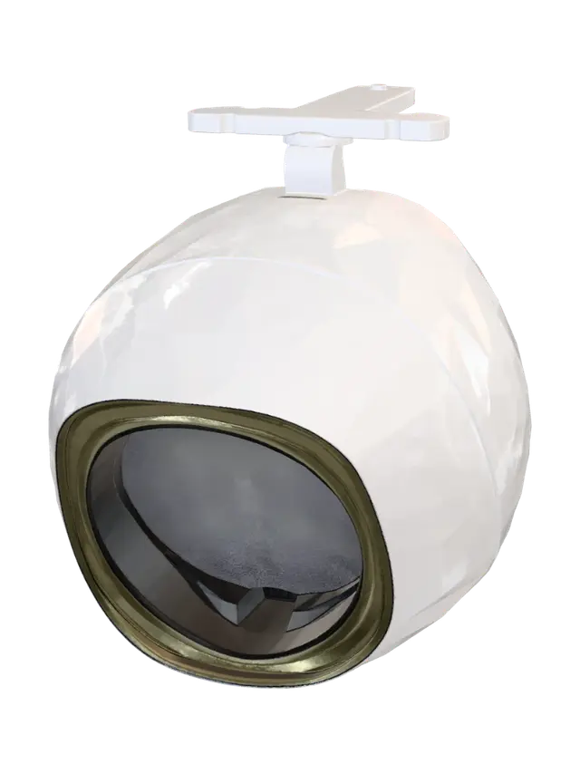 3D model for White Orb Pendant Light with Gold Rim