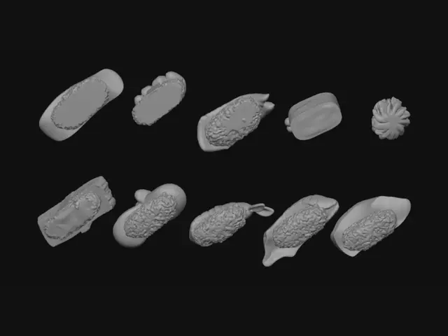 3D model for Ten Nigiri Sushi Varieties