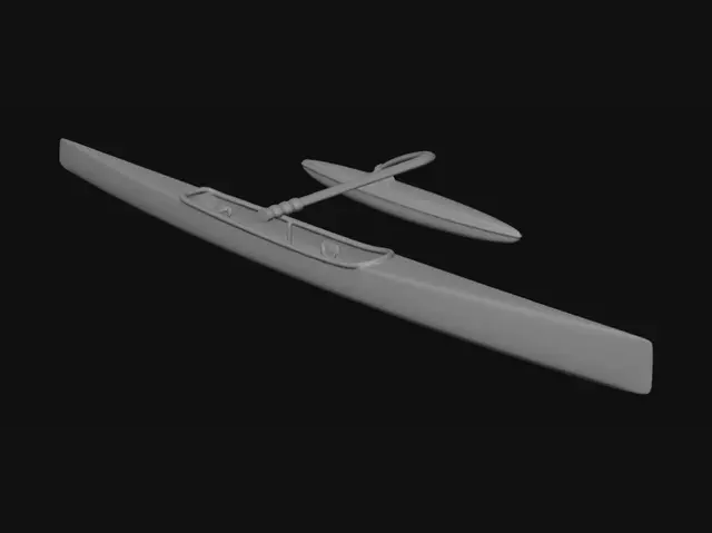 3D model for Futuristic Carbon Fiber Racing Kayak