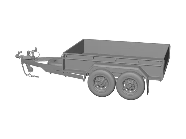 3D model for Diamond Plate Utility Trailer