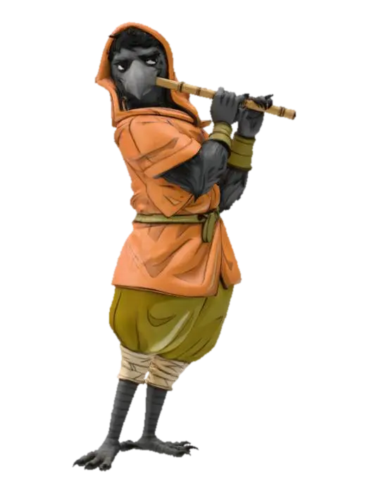 Melody of the Crow 3D model, vytvořený pomocí AI