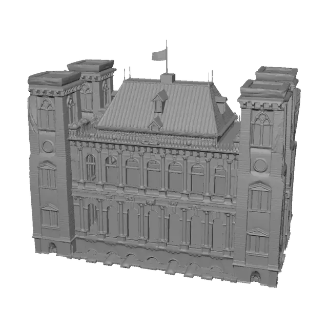 3D model for Twin-Towered Arcaded Manor