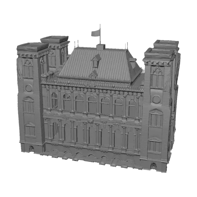 3D model for Twin-Towered Arcaded Manor