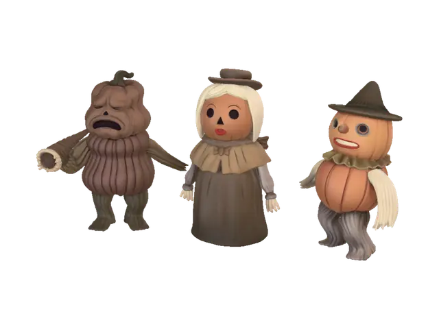 Harvest Trio 3D model, vytvořený pomocí AI