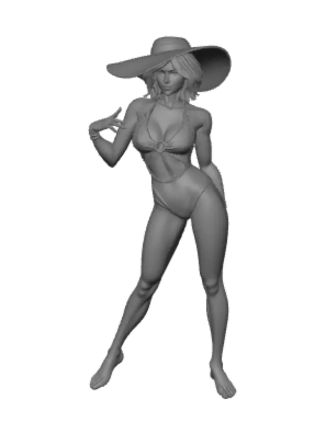 3D model for Striped Siren in a Sunhat