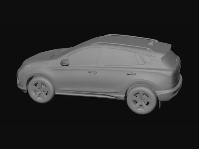 3D model for Silver Toyota RAV4 Studio Shot