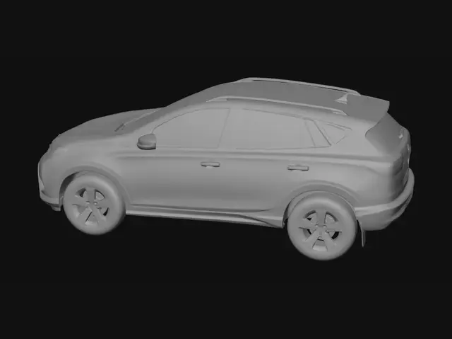 3D model for Silver Toyota RAV4 Studio Shot