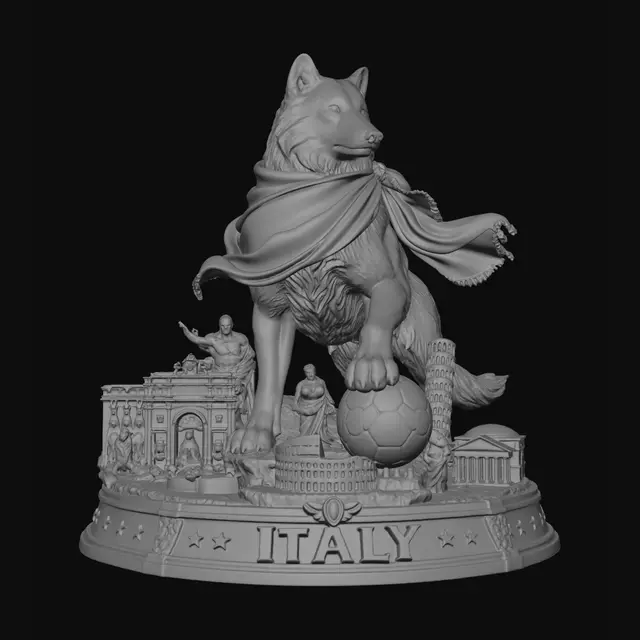 3D model for Italian Wolf Among Icons