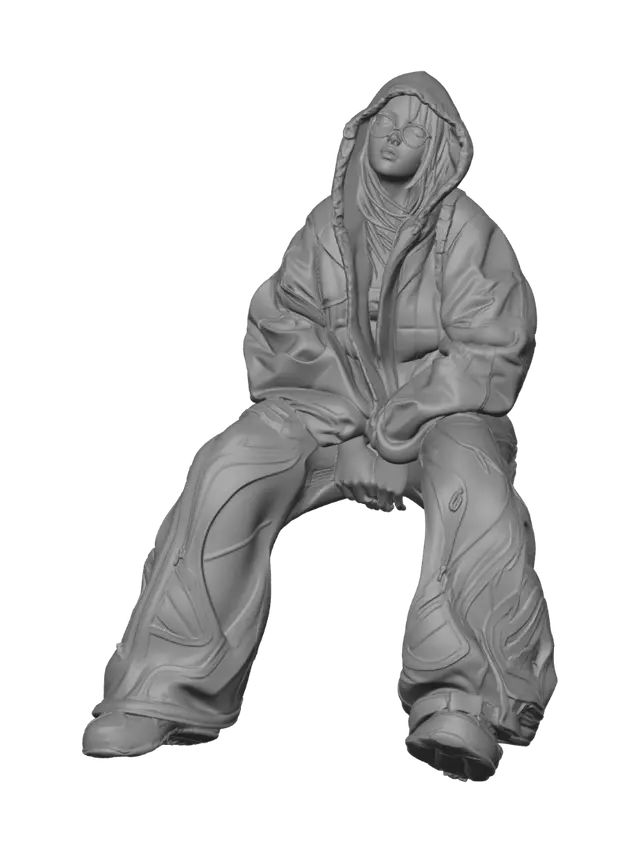 3D model for Chrome Hoodie Voyager