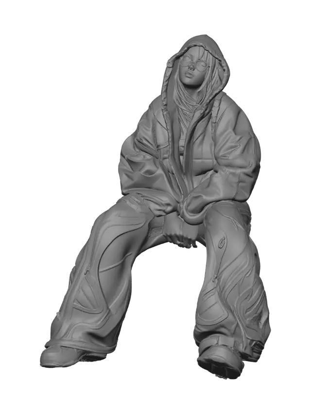 3D model for Chrome Hoodie Voyager