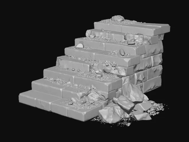 3D model for Weathered Stone Steps